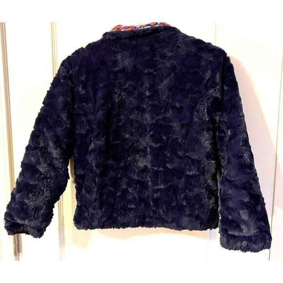 The North Face Reversible Children's Small (7/8) Floral/ Navy Blue Jacket Coat - Picture 7 of 8